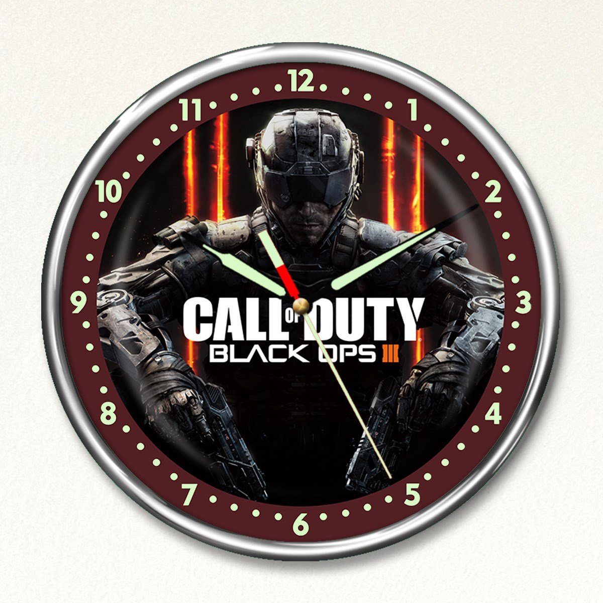 Dekor Loft Premium Gece Parlayan Call Of Duty  Çocuk Odası Duvar Saati