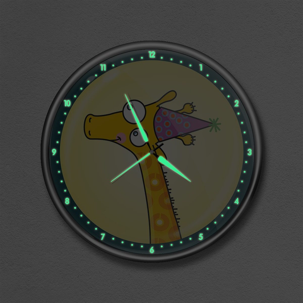 Dekor Loft Premium Gece Parlayan Çocuk Odası Duvar Saati  FS-1505