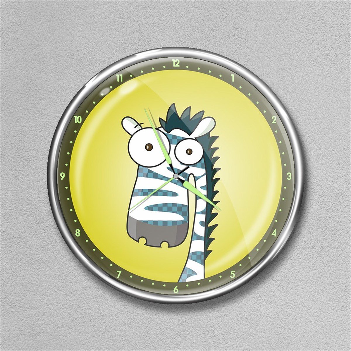 Dekor Loft Premium Gece Parlayan Çocuk Odası Duvar Saati  FS-1506