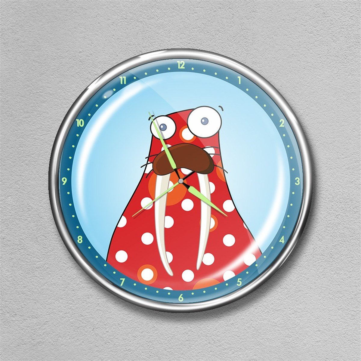 Dekor Loft Premium Gece Parlayan Çocuk Odası Duvar Saati  FS-1503