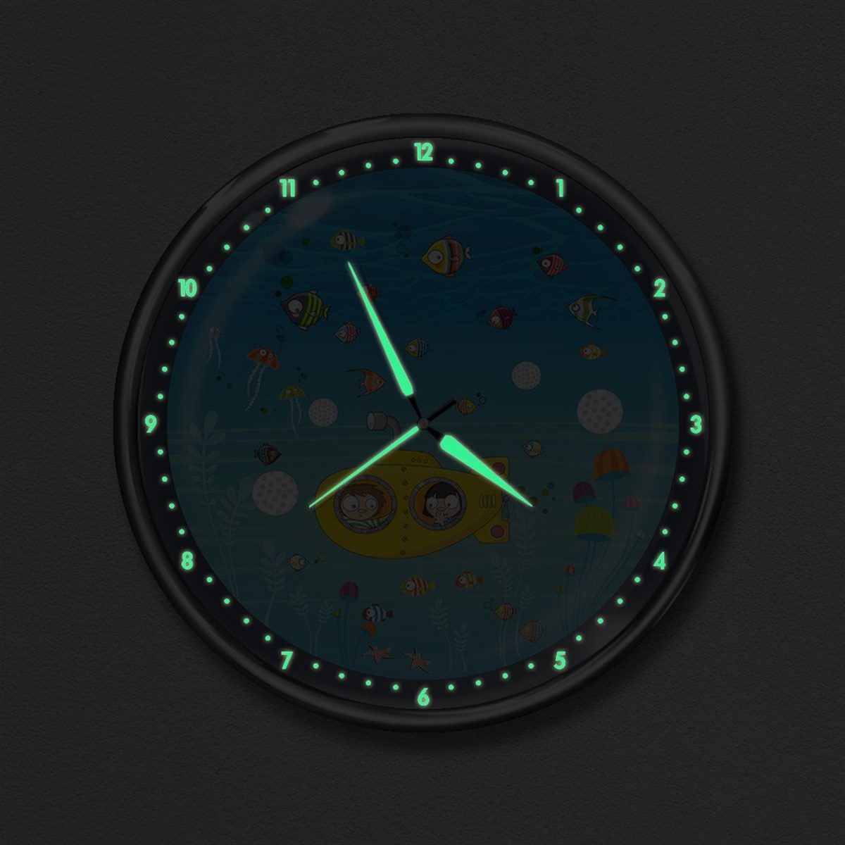 Dekor Loft Premium Gece Parlayan Çocuk Odası Duvar Saati  FS-1530