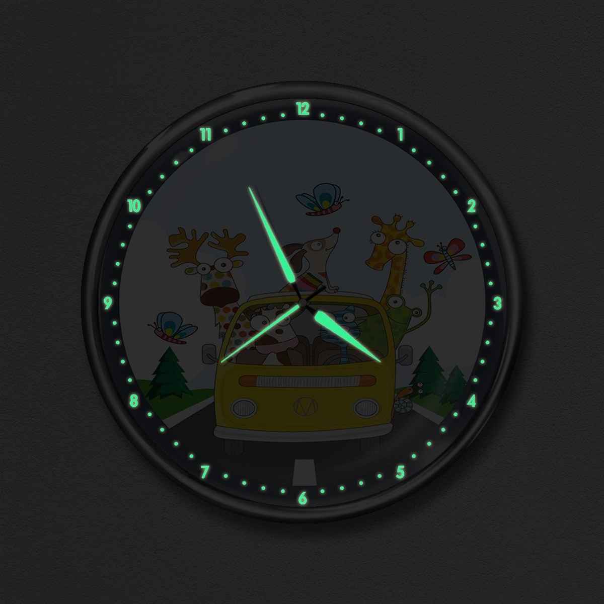 Dekor Loft Premium Gece Parlayan Çocuk Odası Duvar Saati  FS-1527