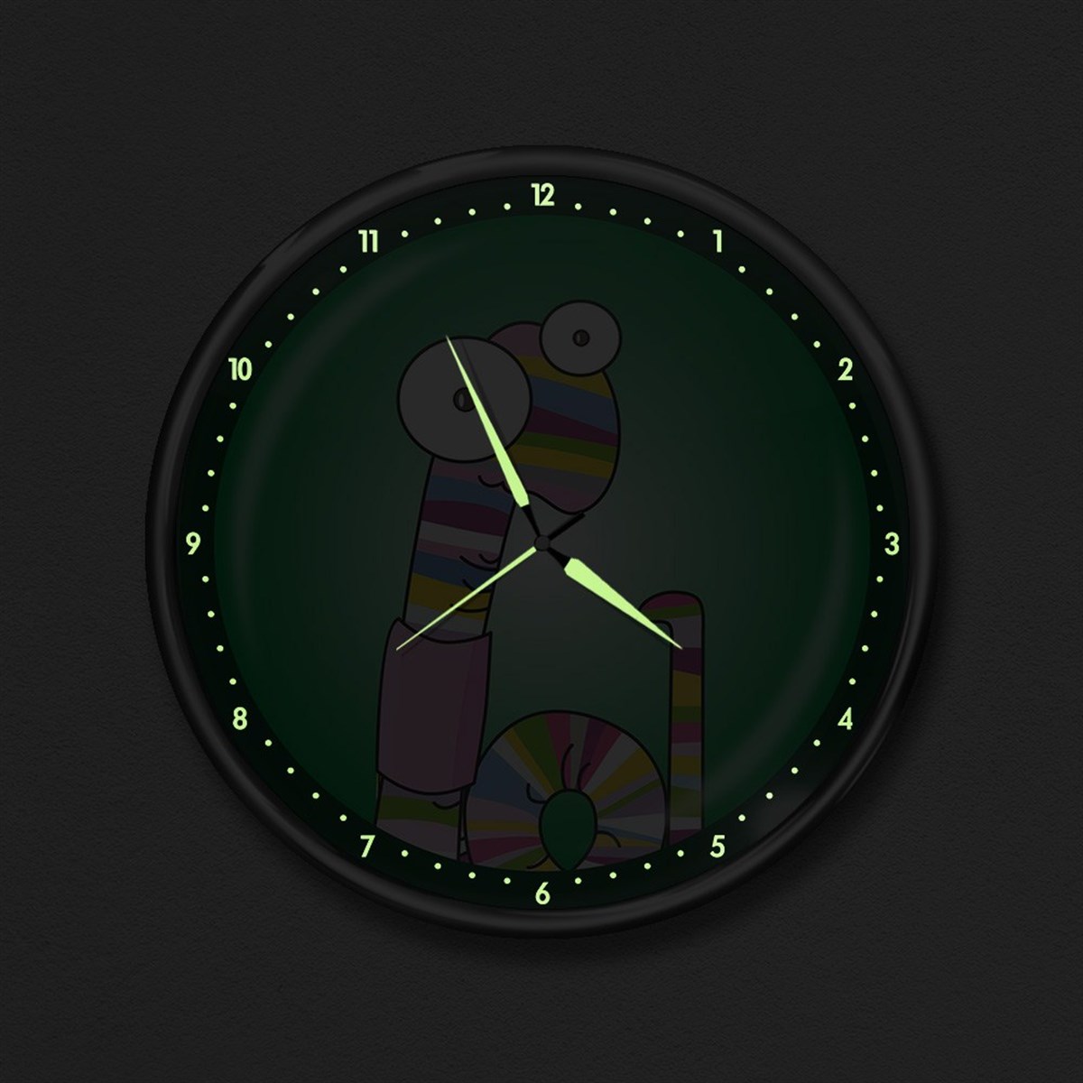 Dekor Loft Premium Gece Parlayan Çocuk Odası Duvar Saati  FS-1508