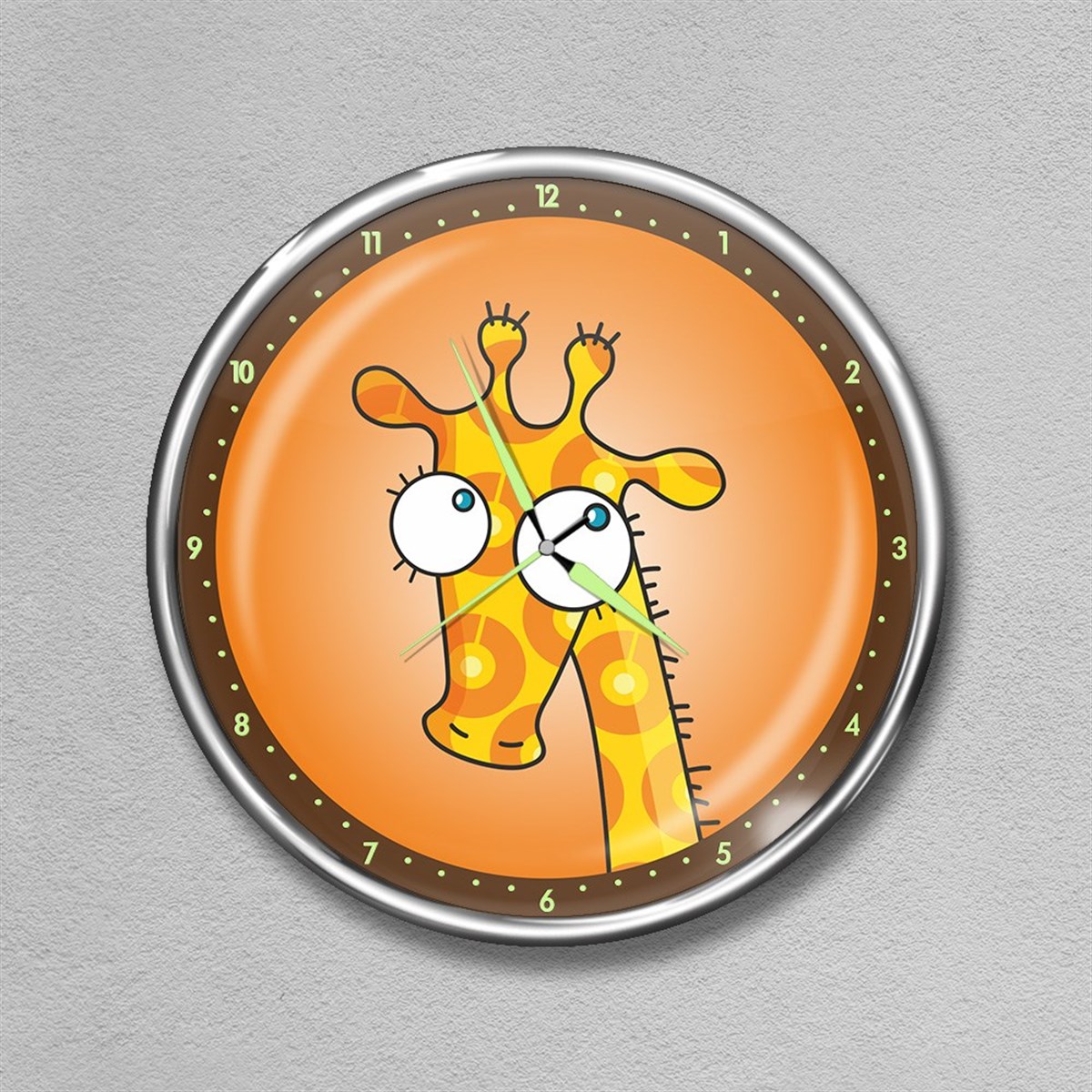 Dekor Loft Premium Gece Parlayan Çocuk Odası Duvar Saati  FS-1501