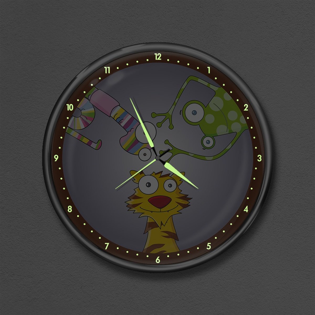 Dekor Loft Premium Gece Parlayan Çocuk Odası Duvar Saati  FS-1556