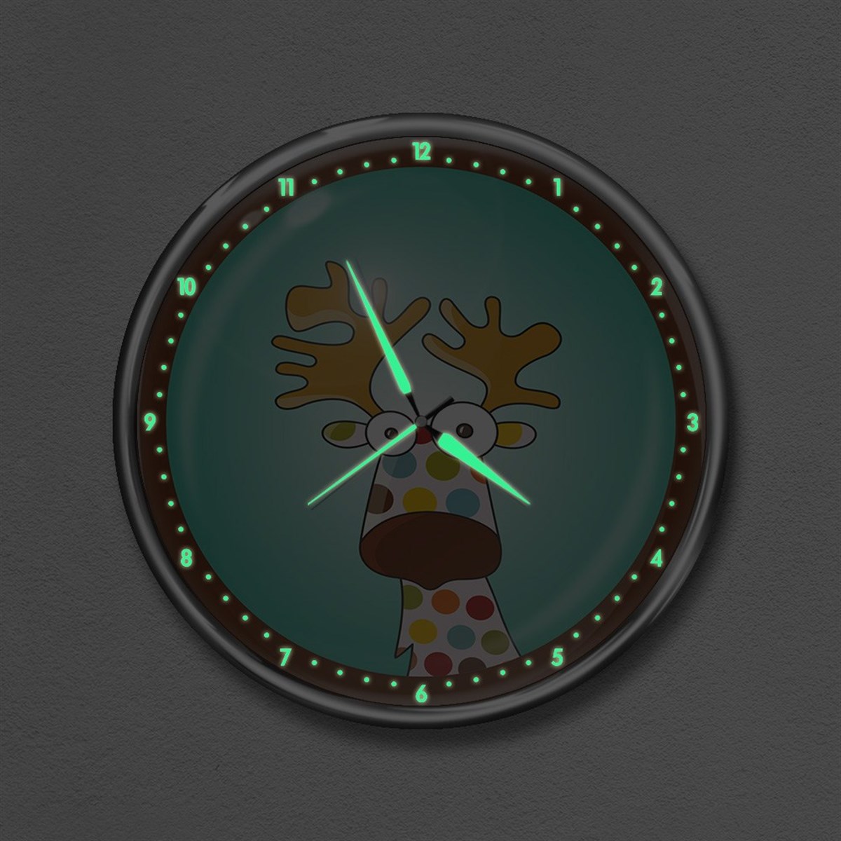 Dekor Loft Premium Gece Parlayan Çocuk Odası Duvar Saati  FS-1510