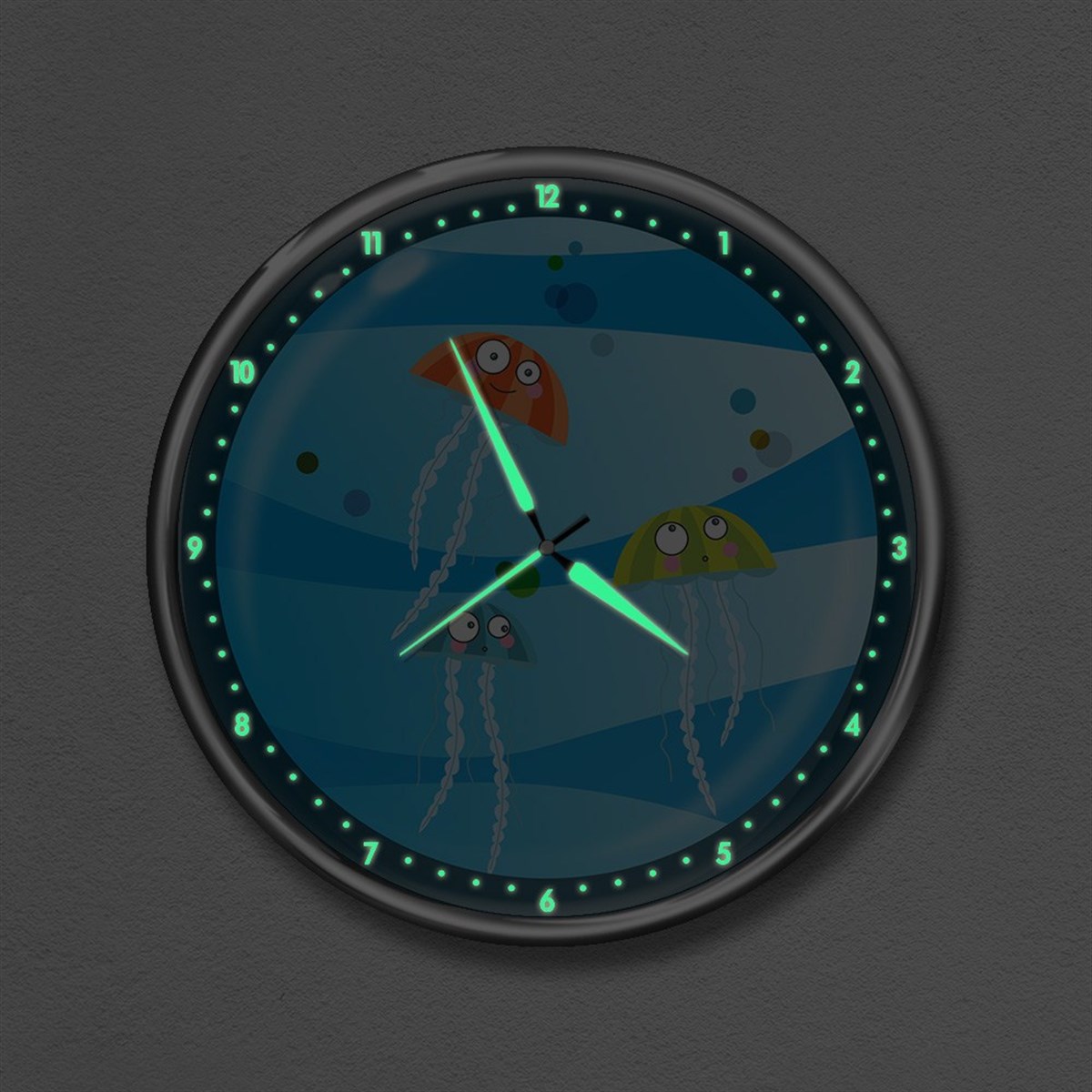 Dekor Loft Premium Gece Parlayan Çocuk Odası Duvar Saati  FS-1512