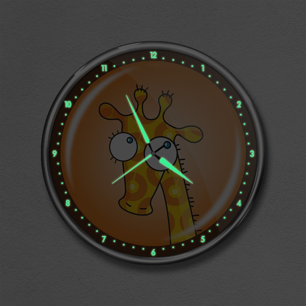 Dekor Loft Premium Gece Parlayan Çocuk Odası Duvar Saati  FS-1501