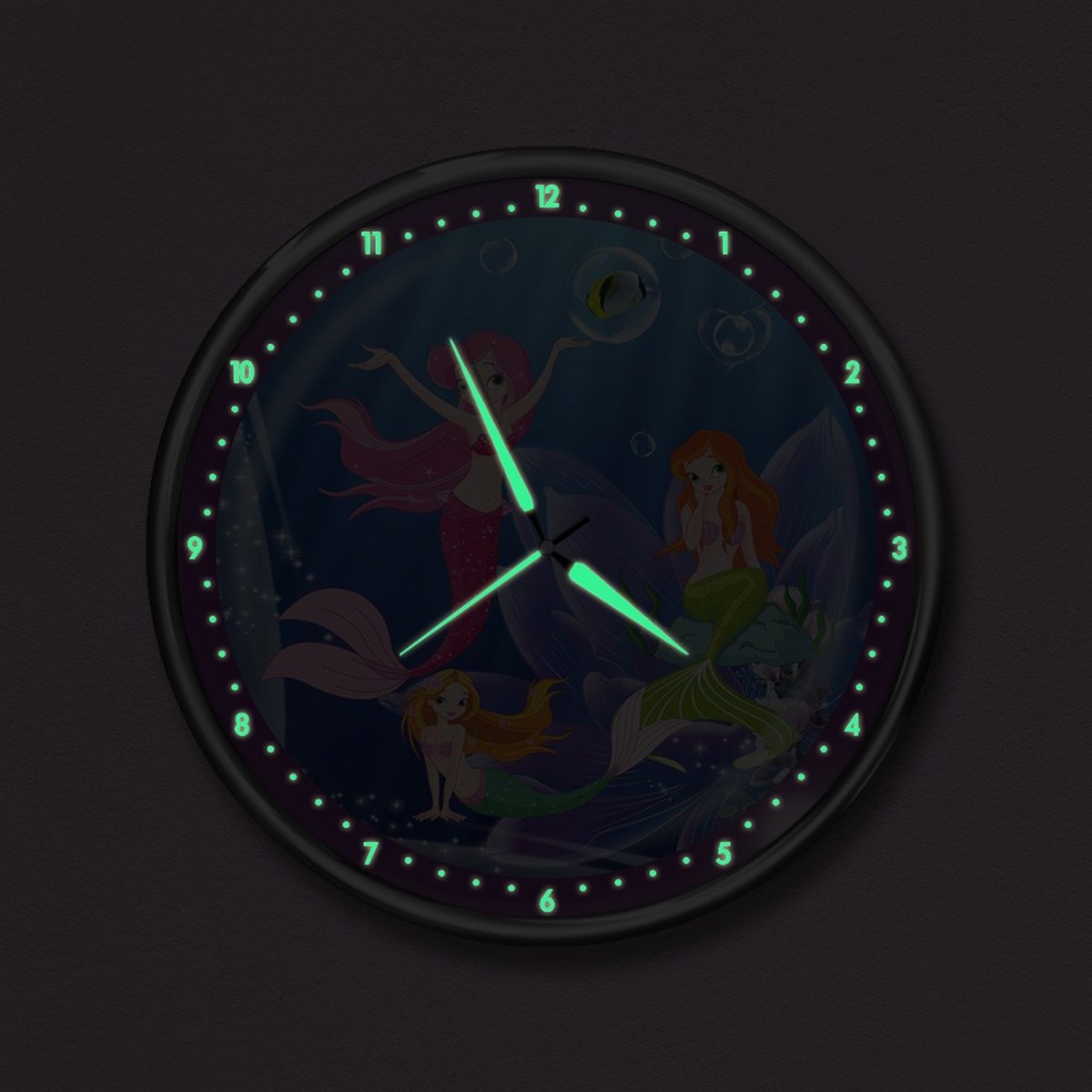 Dekor Loft Premium Gece Parlayan Çocuk Odası Duvar Saati  1559