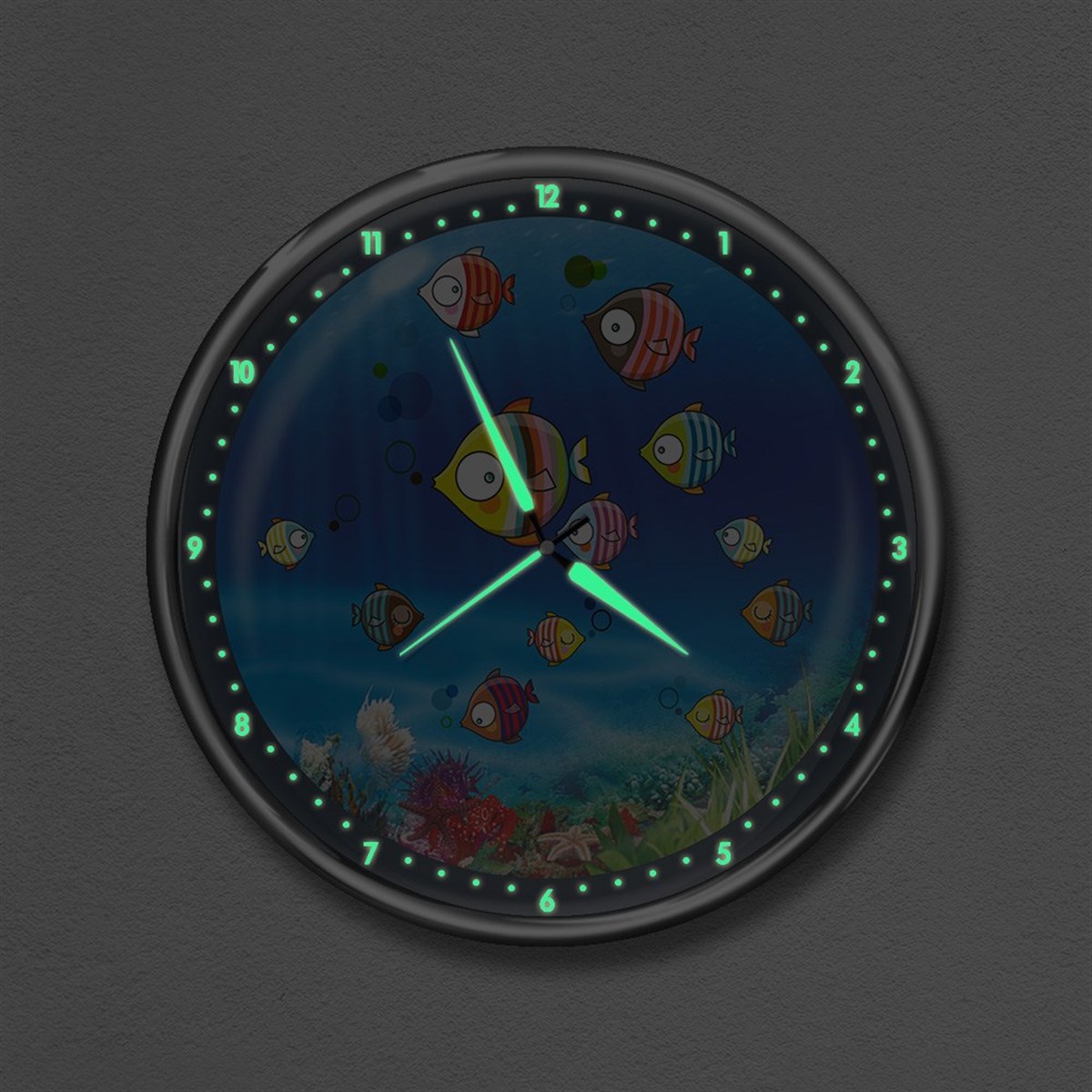 Dekor Loft Premium Gece Parlayan Çocuk Odası Duvar Saati  FS-1514