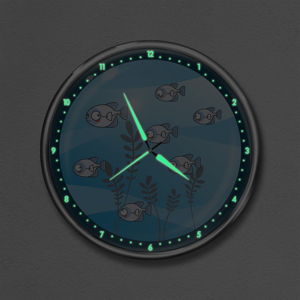 Dekor Loft Premium Gece Parlayan Çocuk Odası Duvar Saati  FS-1511