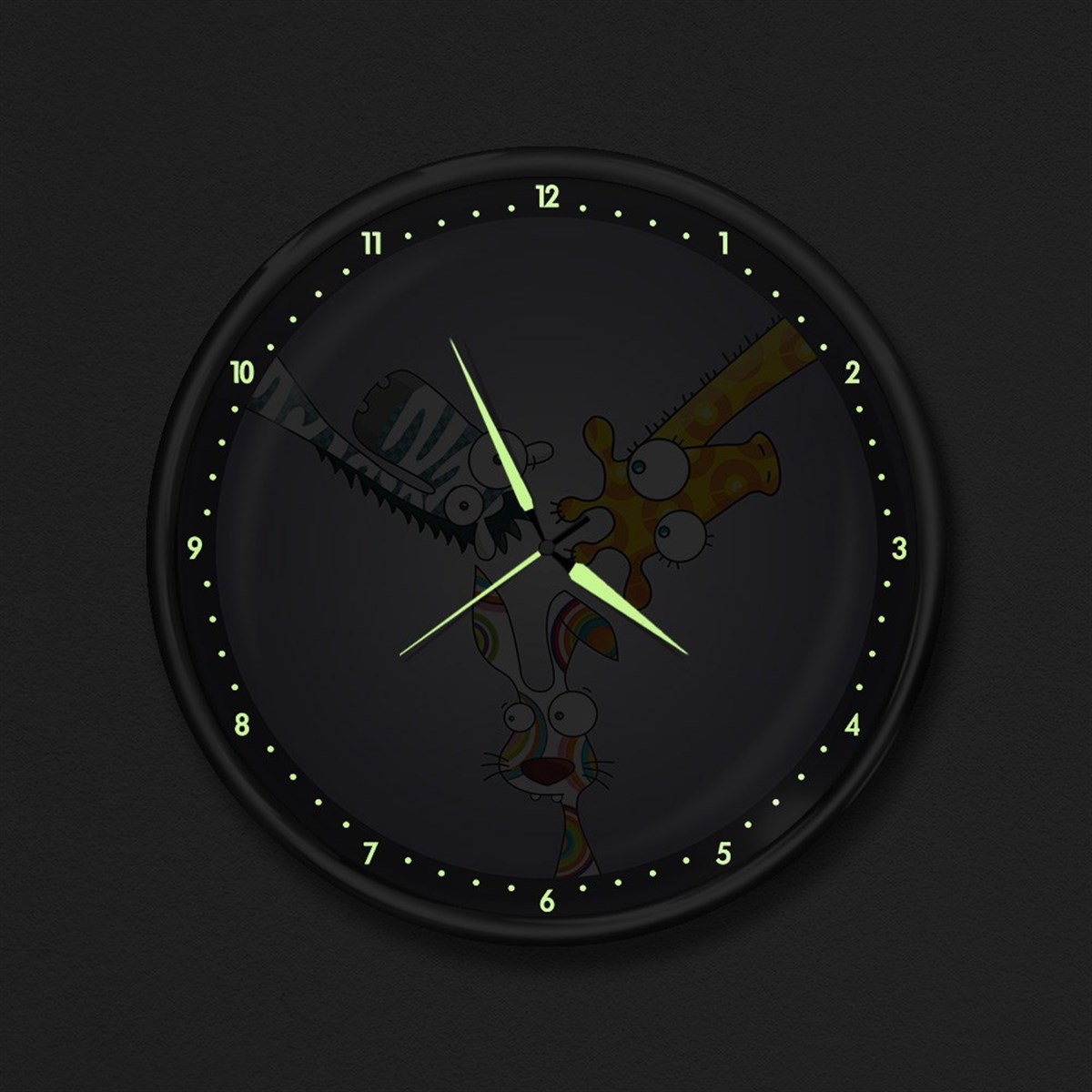 Dekor Loft Premium Gece Parlayan Çocuk Odası Duvar Saati  FS-1555