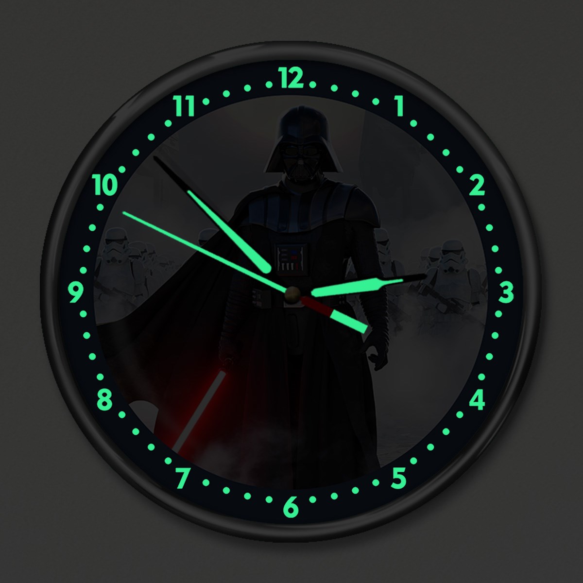 Dekor Loft Premium Gece Parlayan Darth Vader  Çocuk Odası Duvar Saati