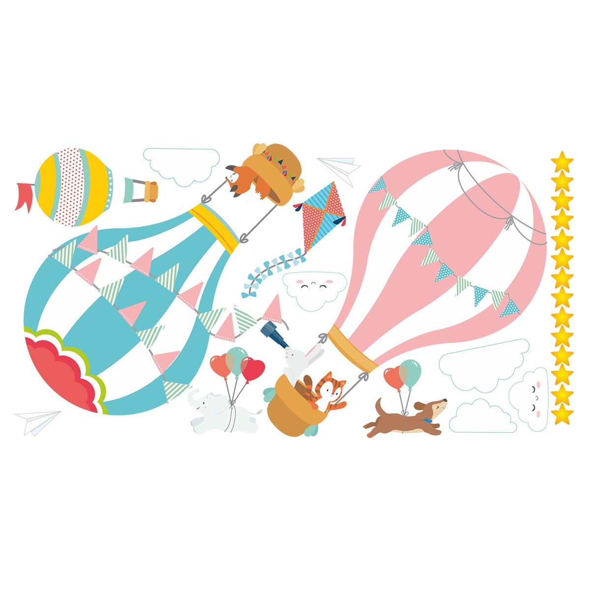 Dekor Loft Uçan Balonlar Çocuk Odası Sticker CS-874