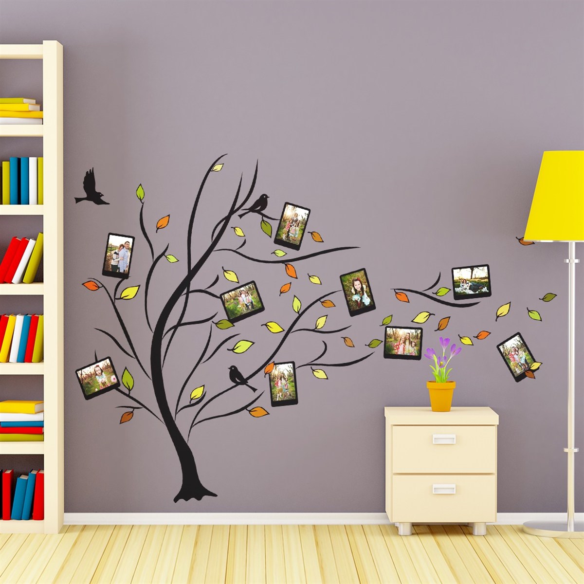 DekorLoft Aile Soy Ağacı Fotoğraf Albümü Duvar Sticker XL DS-175