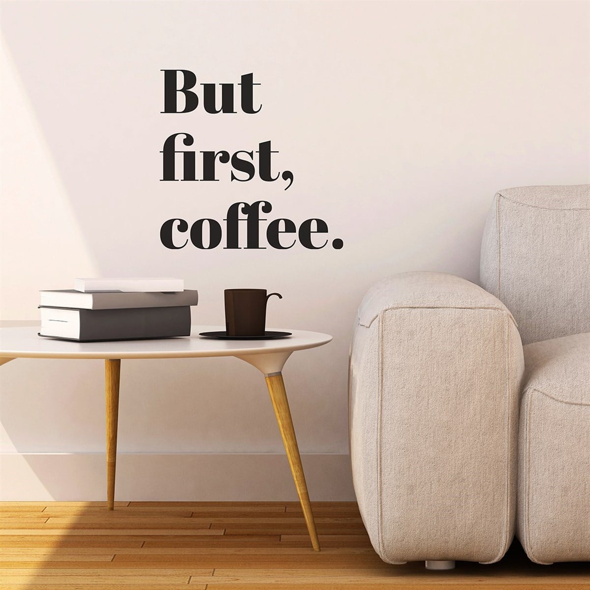 DekorLoft But First Coffe Duvar Sticker DY-107