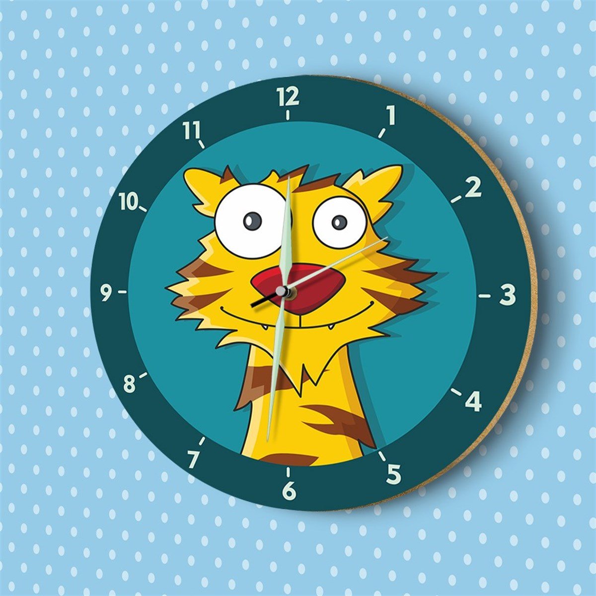 DekorLoft Fosforlu Çocuk Odası Duvar Saati YFS-1404