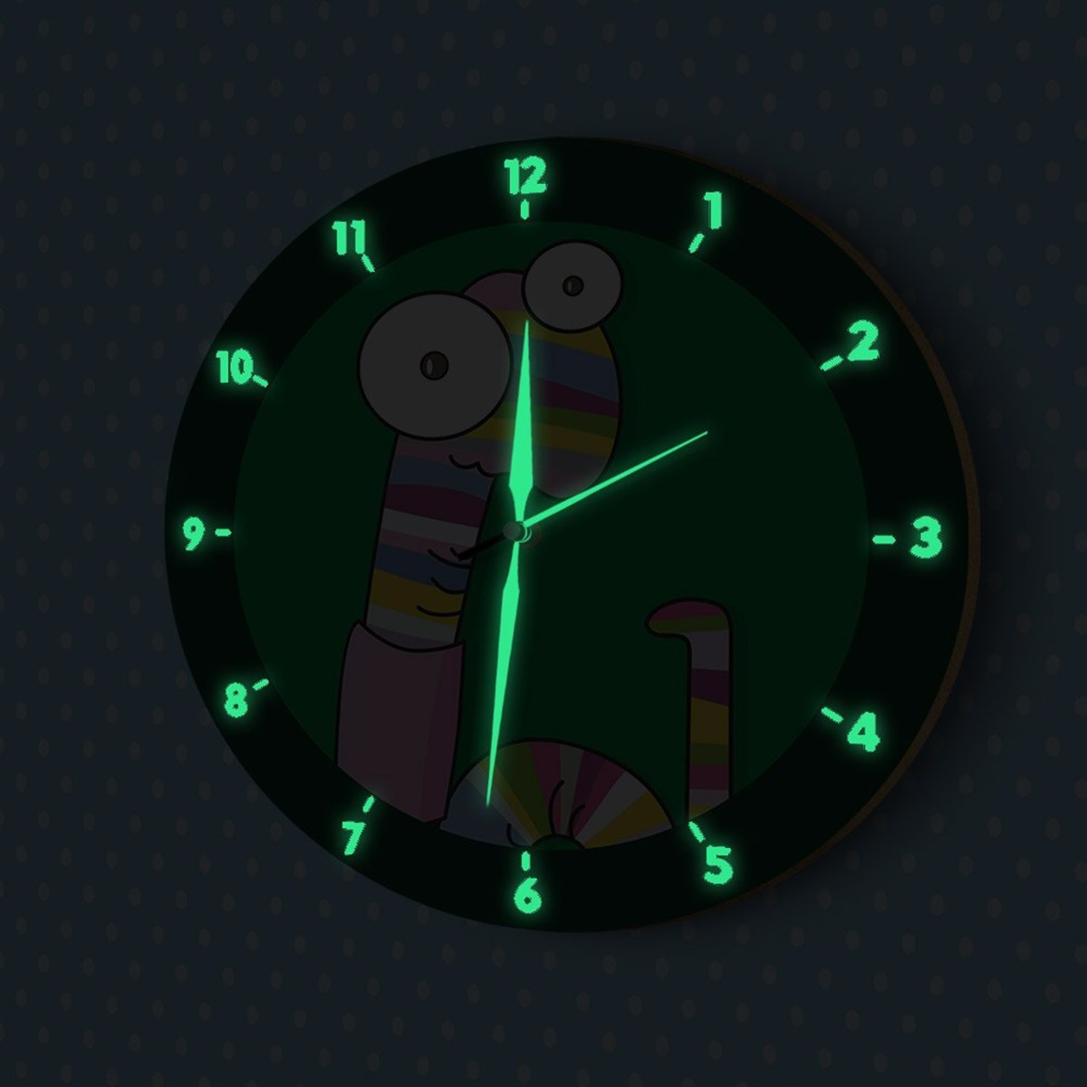 DekorLoft Fosforlu Çocuk Odası Duvar Saati YFS-1408