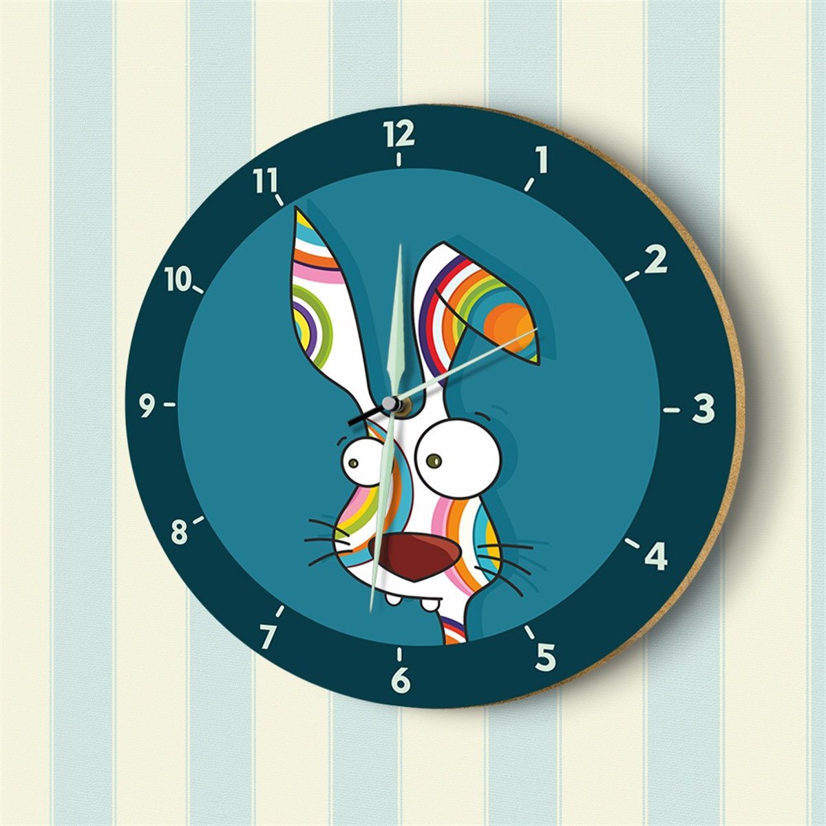 DekorLoft Fosforlu Çocuk Odası Duvar Saati YFS-1407