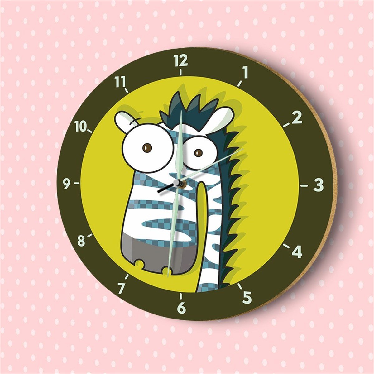 DekorLoft Fosforlu Çocuk Odası Duvar Saati YFS-1406