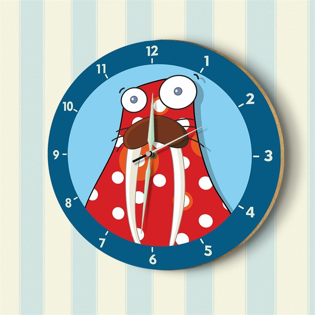 DekorLoft Fosforlu Çocuk Odası Duvar Saati YFS-1403