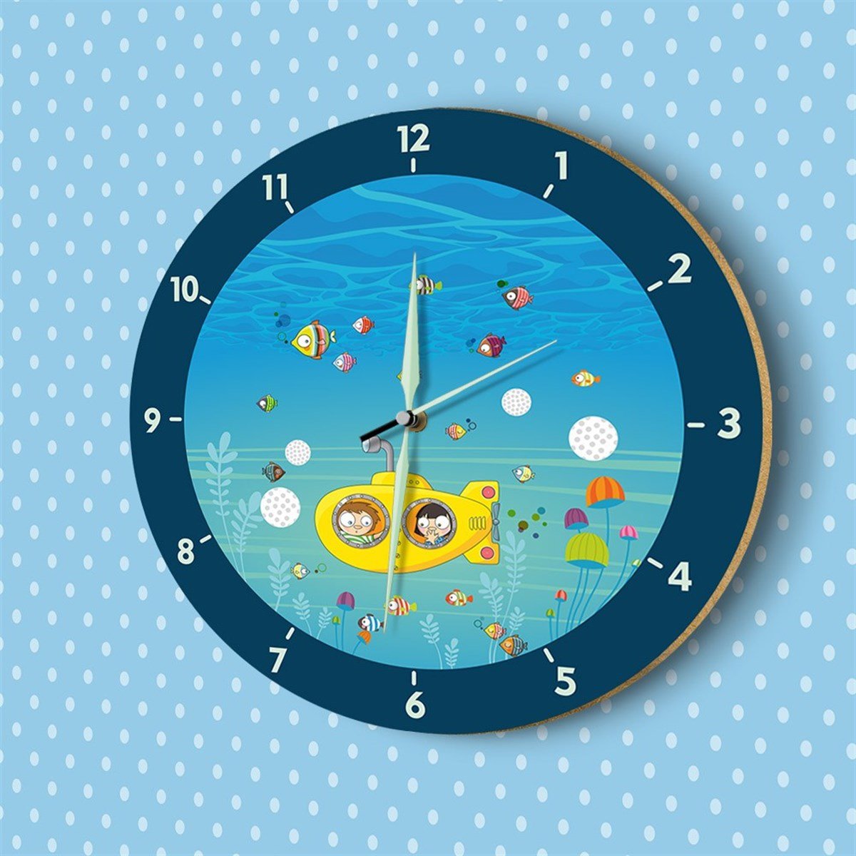 DekorLoft Fosforlu Çocuk Odası Duvar Saati YFS-1430