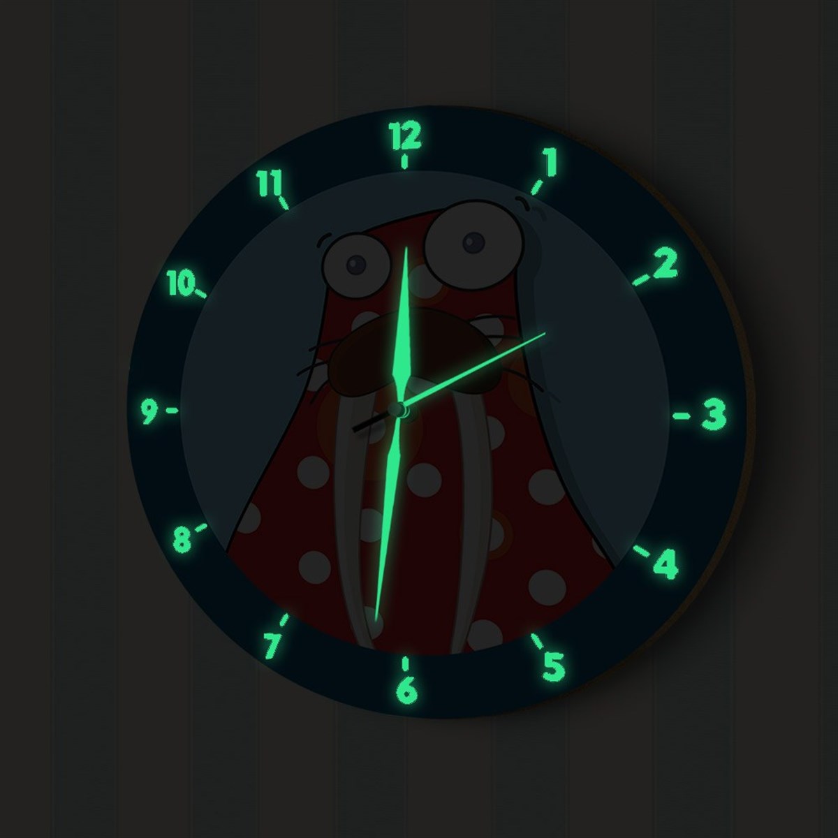 DekorLoft Fosforlu Çocuk Odası Duvar Saati YFS-1403