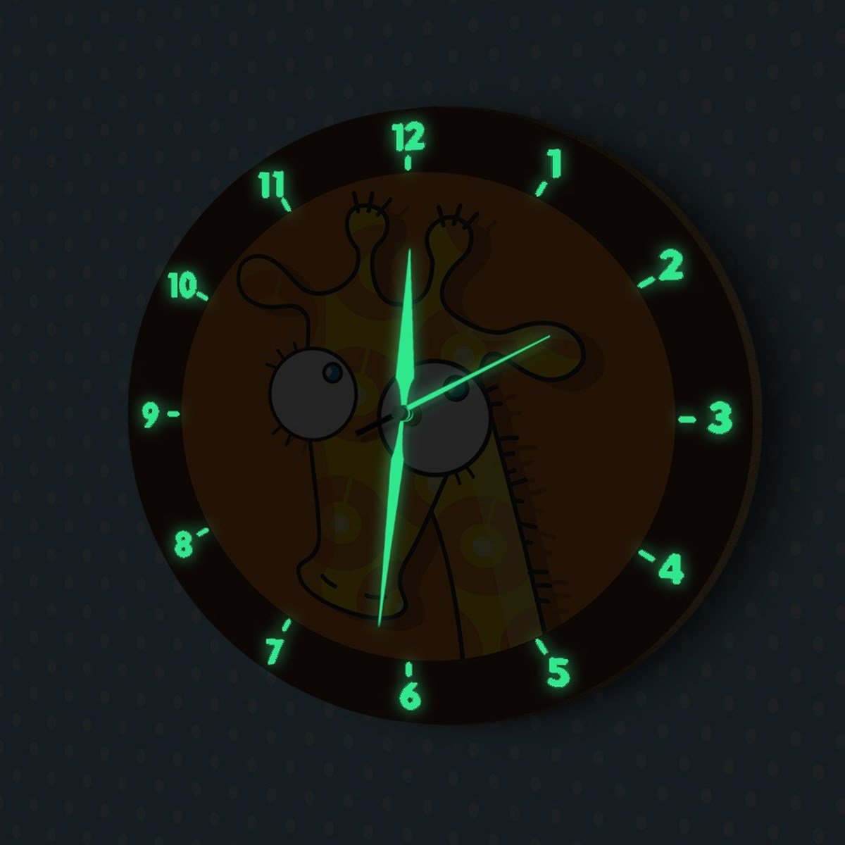 DekorLoft Fosforlu Çocuk Odası Duvar Saati YFS-1401