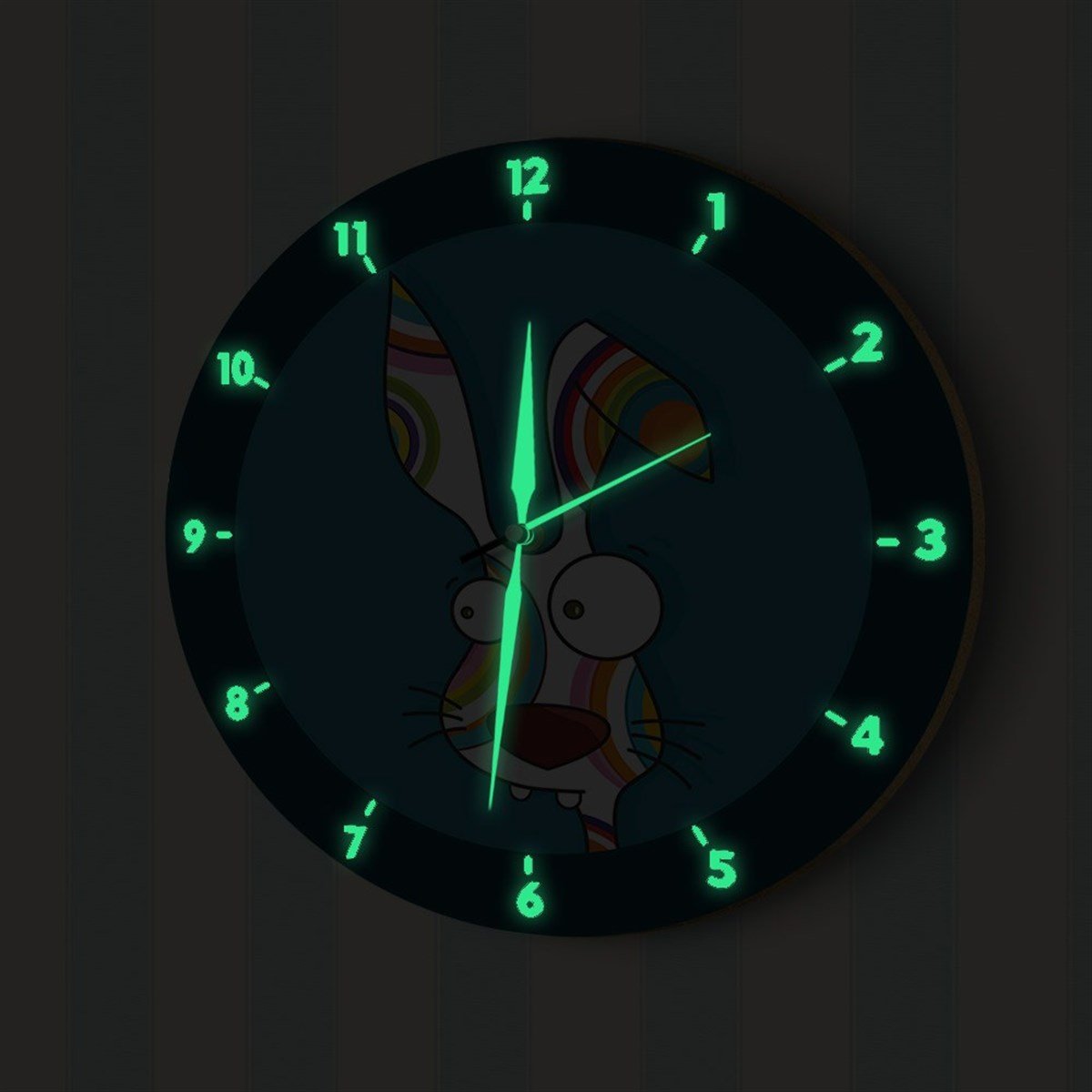 DekorLoft Fosforlu Çocuk Odası Duvar Saati YFS-1407