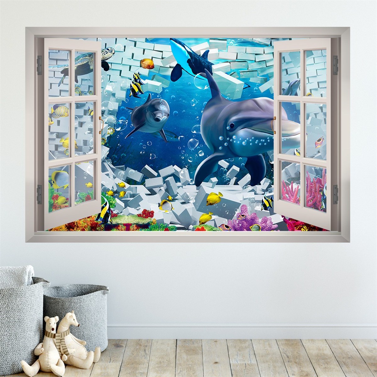 DekorLoft Pencere Sticker 120x85 Cm  PNC-588