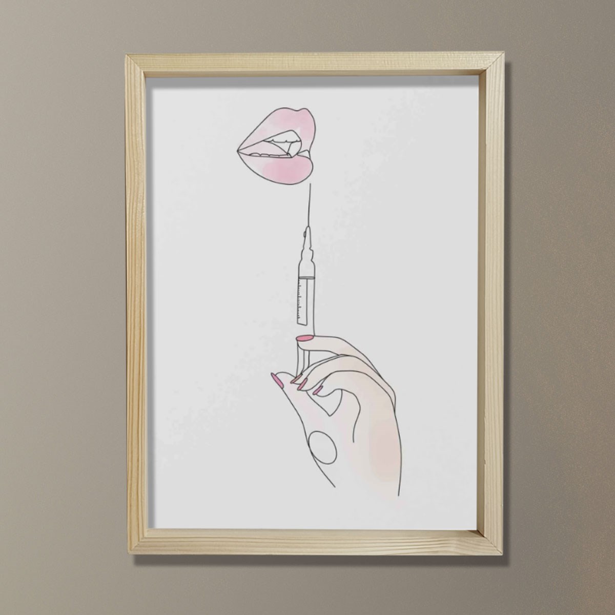 Dudak Büyütme, Derma Dolgu Baskı, Plastik ve Estetik Cerrahı, Doktor Odası Duvar Tablosu