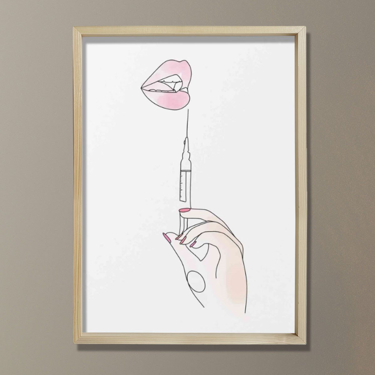 Dudak Büyütme, Derma Dolgu Baskı, Plastik ve Estetik Cerrahı, Doktor Odası Duvar Tablosu