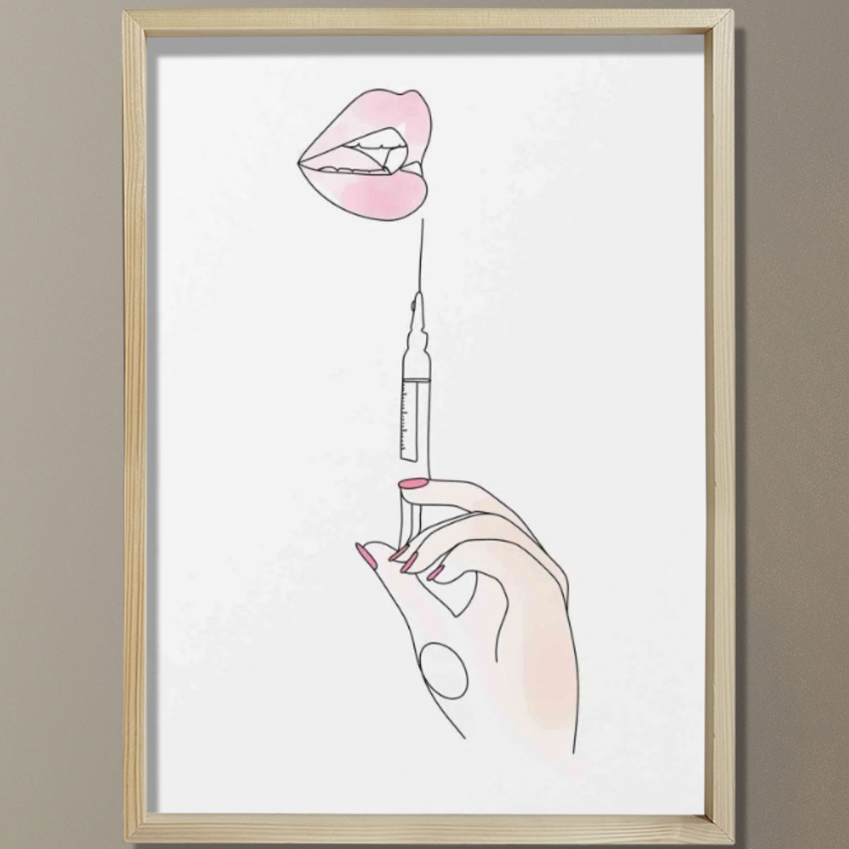 Dudak Büyütme, Derma Dolgu Baskı, Plastik ve Estetik Cerrahı, Doktor Odası Duvar Tablosu