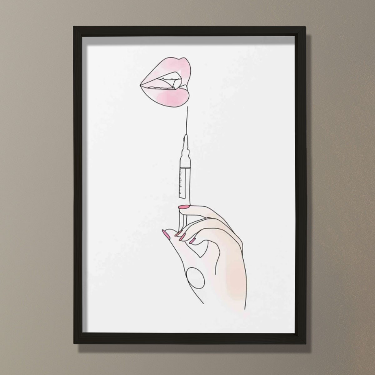 Dudak Büyütme, Derma Dolgu Baskı, Plastik ve Estetik Cerrahı, Doktor Odası Duvar Tablosu