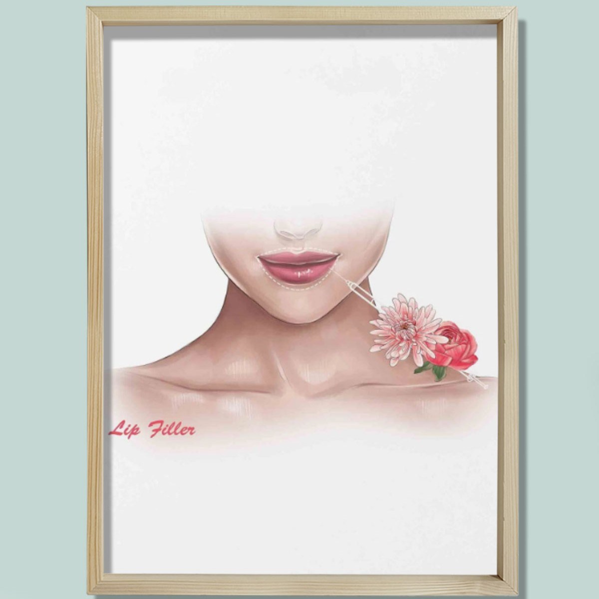 Dudak Dolgusu Büyütme, Rekonstrüktif Cerrahi, Plastik ve Estetik Cerrahı, Doktor Odası Duvar Tablosu
