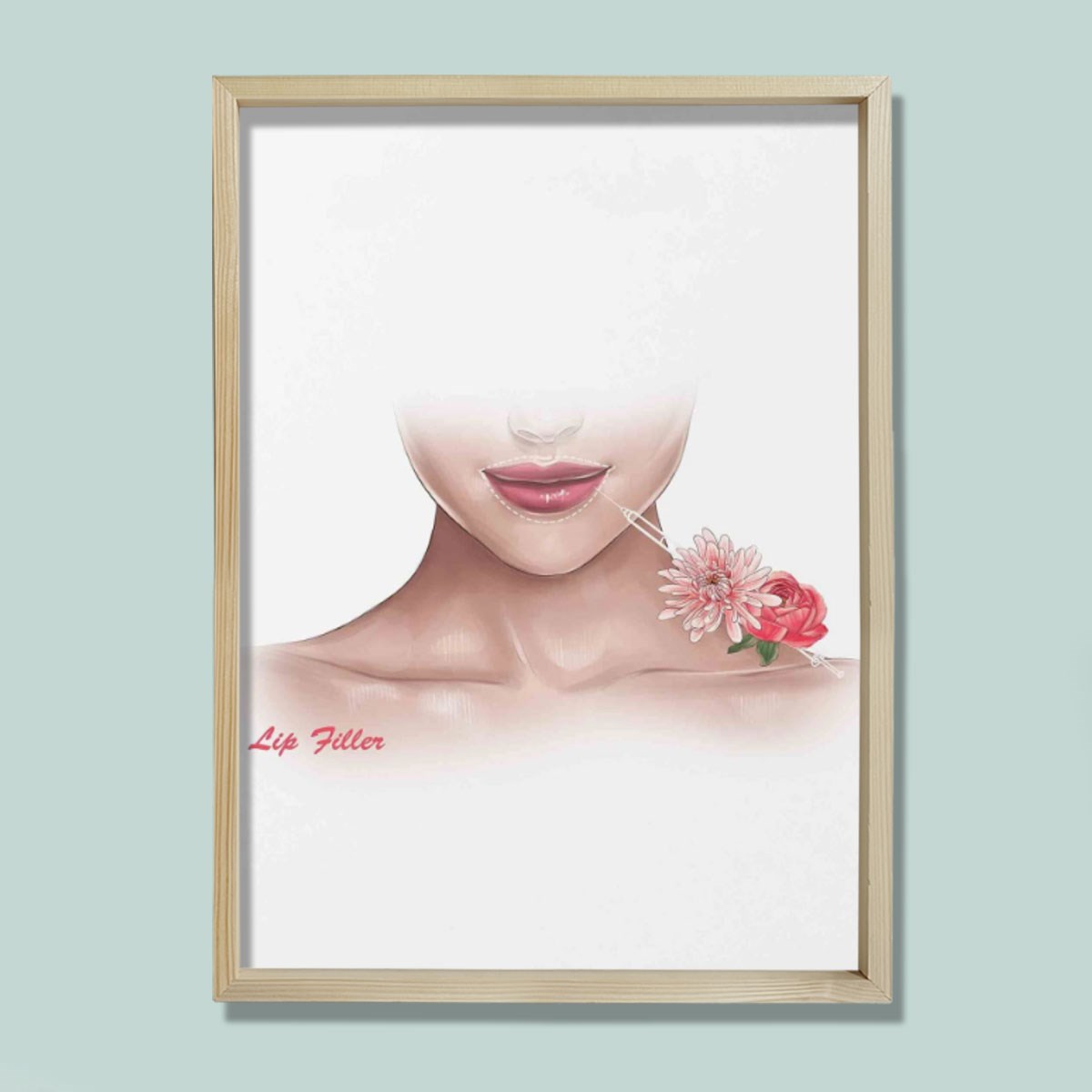 Dudak Dolgusu Büyütme, Rekonstrüktif Cerrahi, Plastik ve Estetik Cerrahı, Doktor Odası Duvar Tablosu