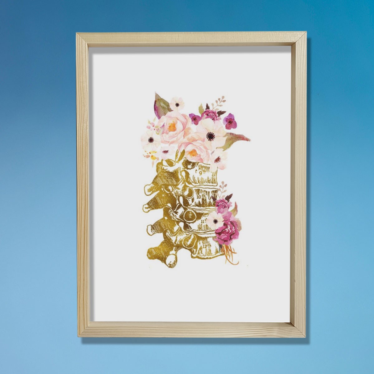 Fizik Tedavi Ve Vertebra Anatomi Sanatı, Kiropraktör Ofisi Duvar Tablosu