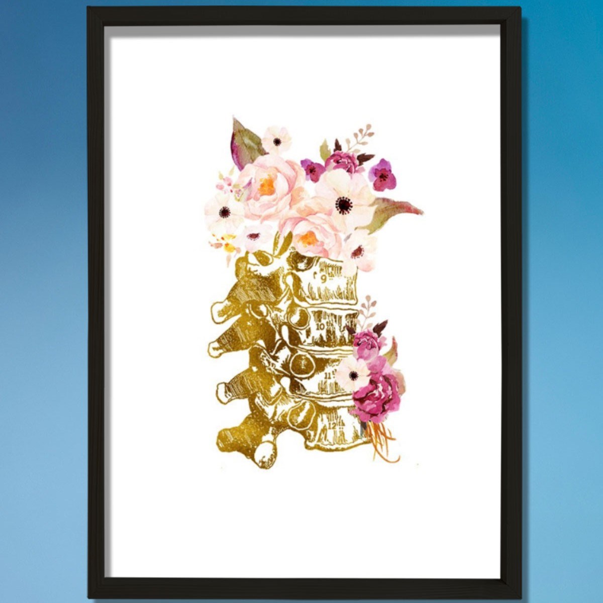 Fizik Tedavi Ve Vertebra Anatomi Sanatı, Kiropraktör Ofisi Duvar Tablosu