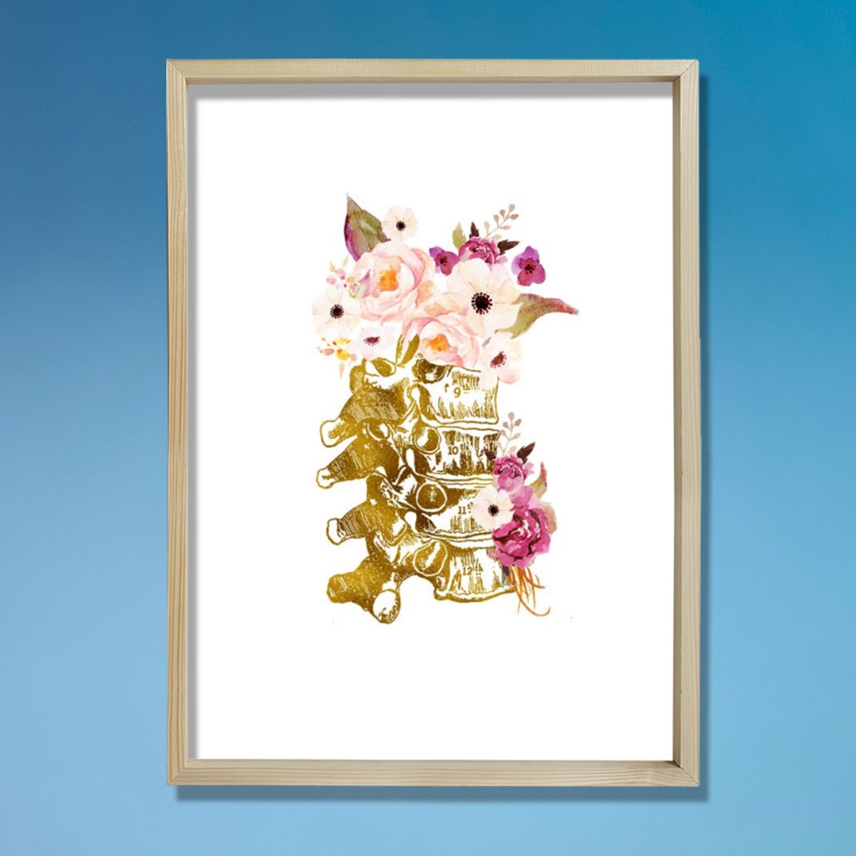 Fizik Tedavi Ve Vertebra Anatomi Sanatı, Kiropraktör Ofisi Duvar Tablosu