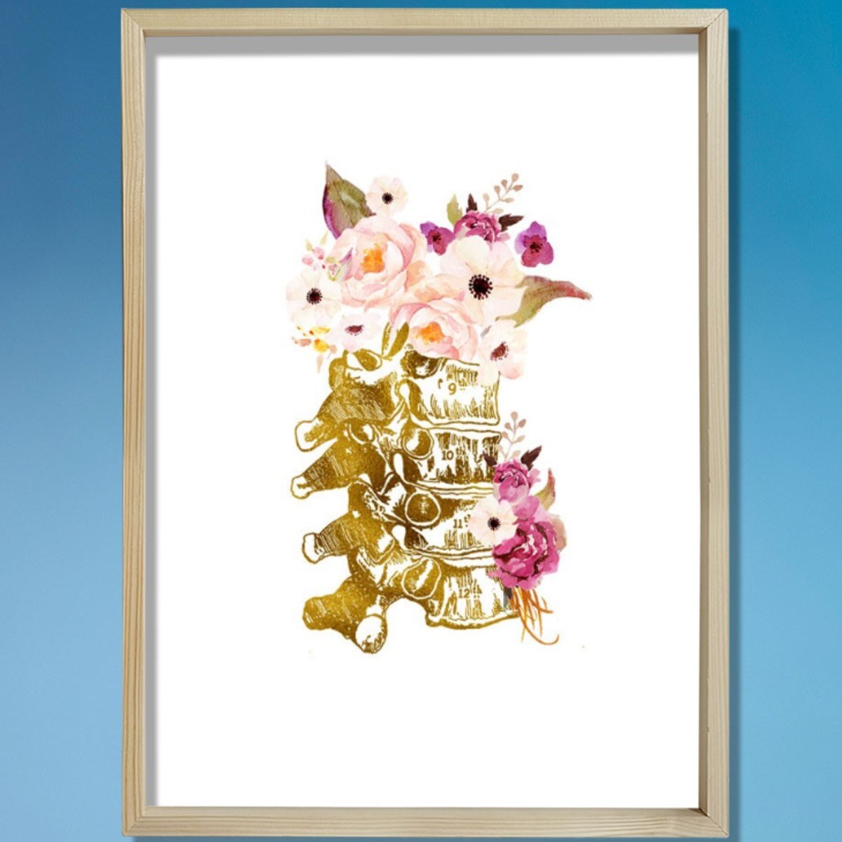 Fizik Tedavi Ve Vertebra Anatomi Sanatı, Kiropraktör Ofisi Duvar Tablosu