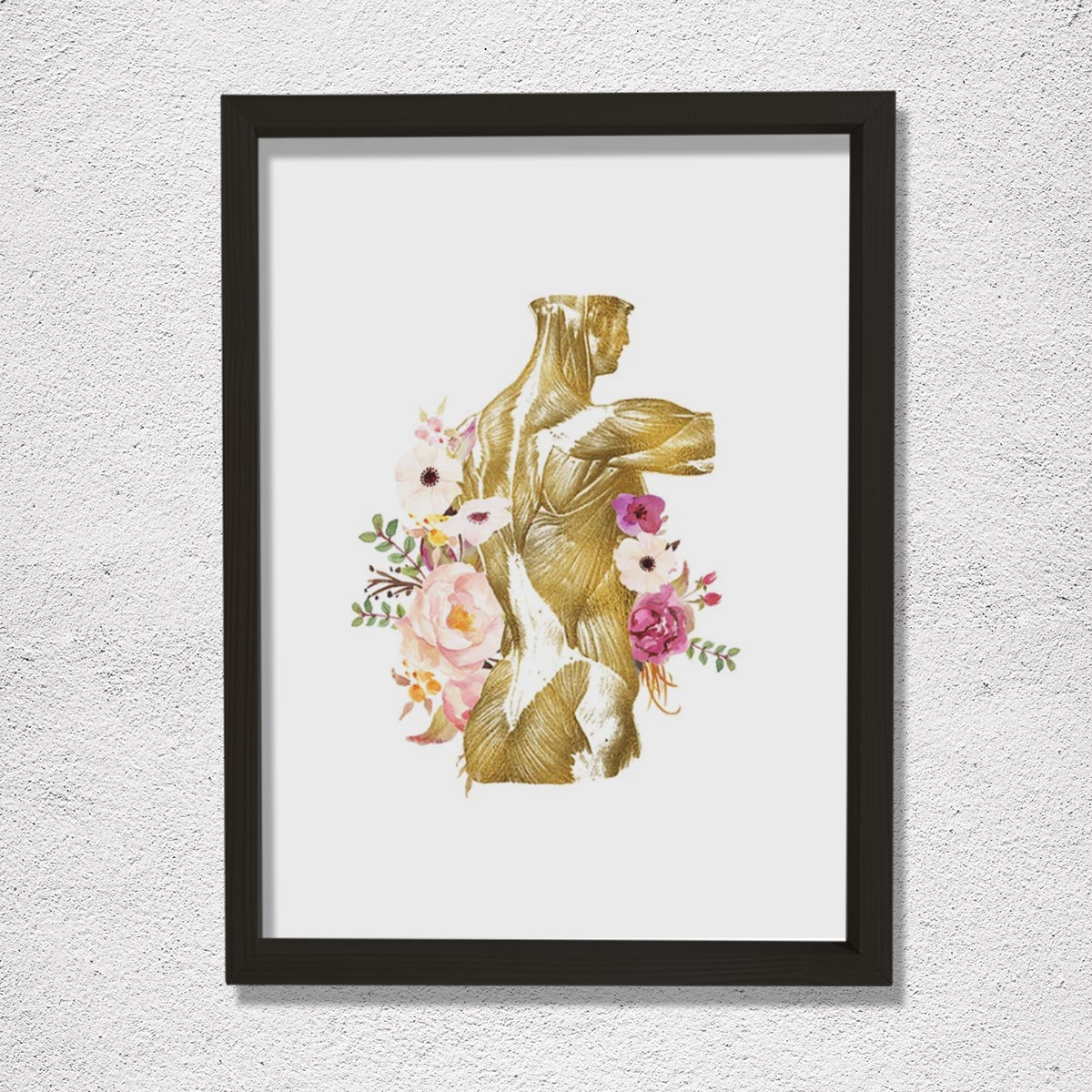 İnsan Anatomisi Baskısı, Kas Sistemi, Fiziksel Terapist Ofis Dekoru