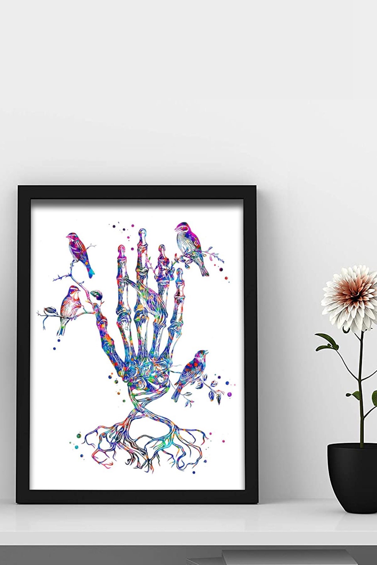 İnsan Anatomisi, El Kemikleri Sanatsal Doktor Odası Duvar Tablosu