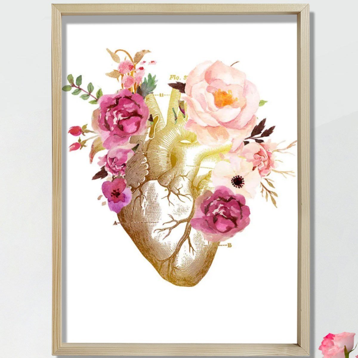 Kalp Anatomisi Sanatı, Kalp Anatomisi Posteri, Doktor Ofis Dekoru