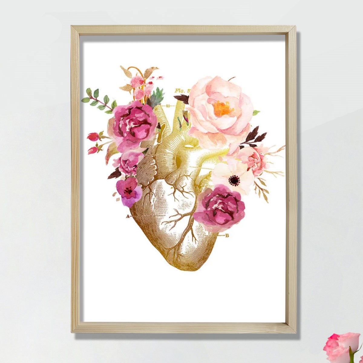 Kalp Anatomisi Sanatı, Kalp Anatomisi Posteri, Doktor Ofis Dekoru