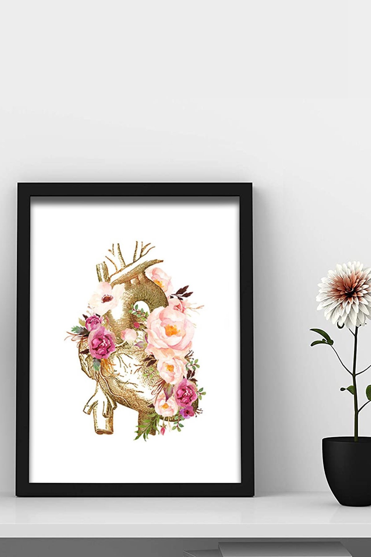 Kalp Sanatı , İnsan Organları Anatomisi, Kardiyolog  Doktor Odası Duvar Tablosu