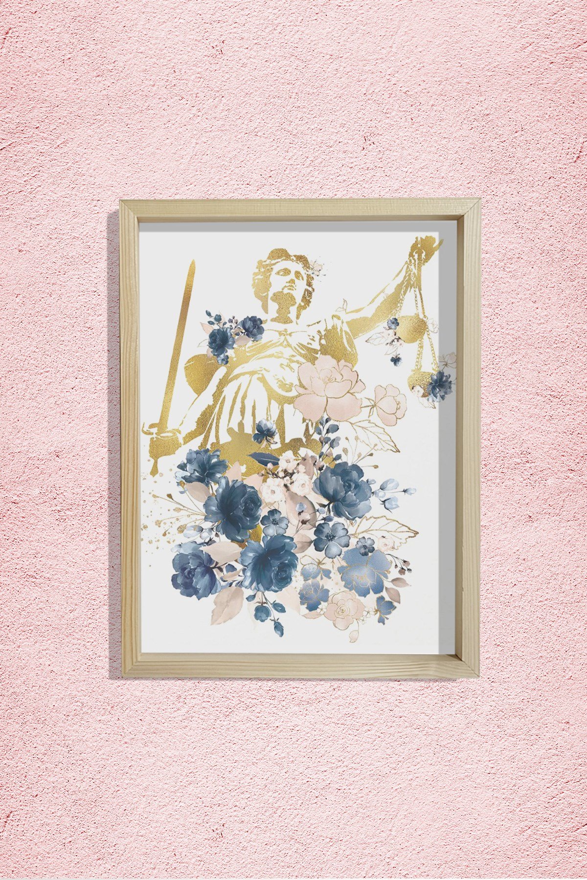 Lady Justice, Avukat Büro Dekoru, Adalet Sanatı, Adalet Terazisi, Duvar Tablosu