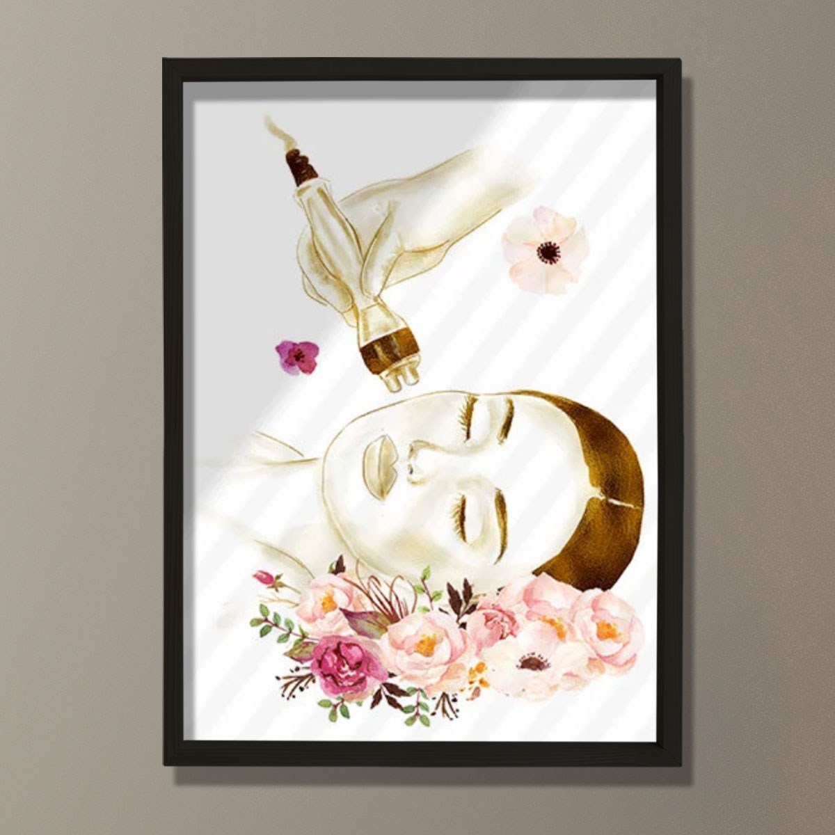 Radyofrekans Terapi RF Terapi Sanatsal Baskı, Medikal Spa Sanatı, Lazer Merkezi Dekoru