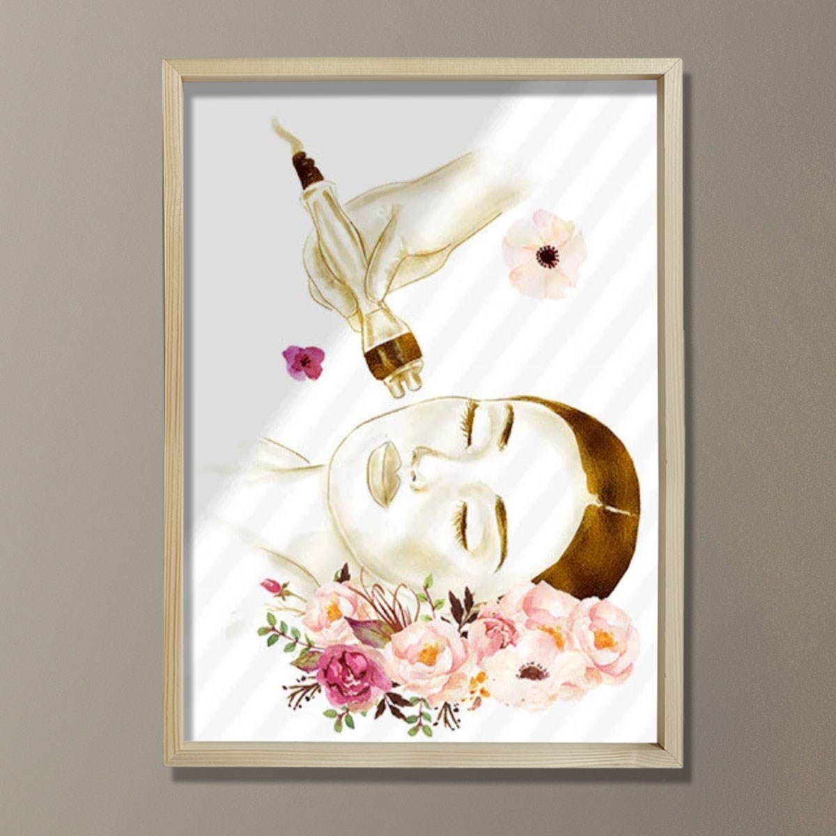 Radyofrekans Terapi RF Terapi Sanatsal Baskı, Medikal Spa Sanatı, Lazer Merkezi Dekoru