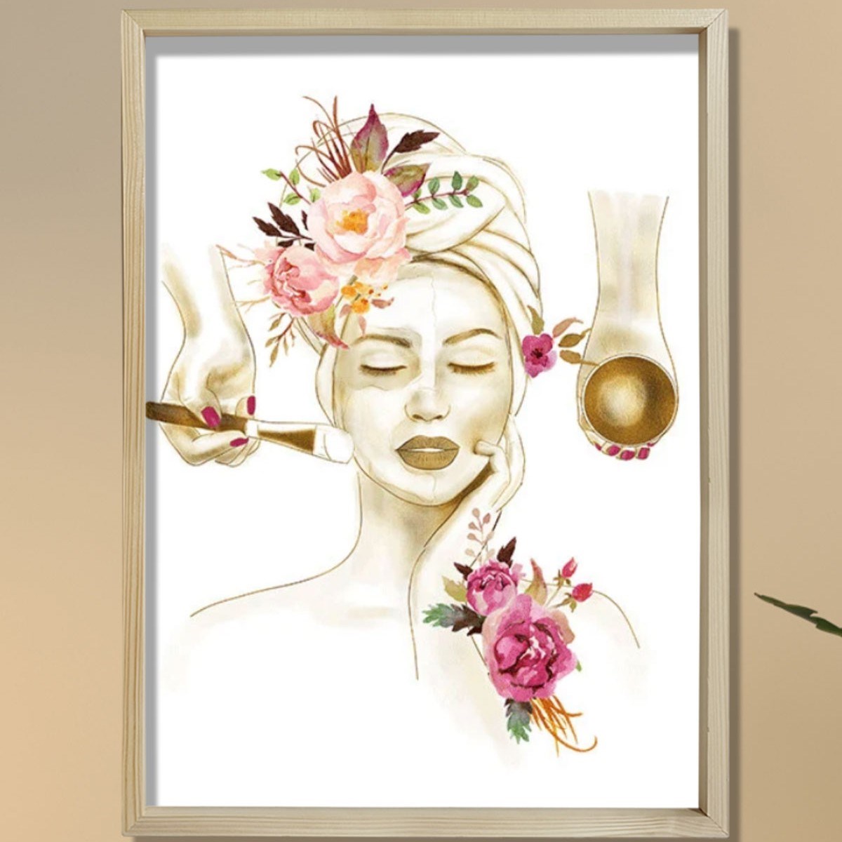 Yüz Bakımı Posteri, Yüz Bakımları Sanatı Güzellik Salonu Dekoru