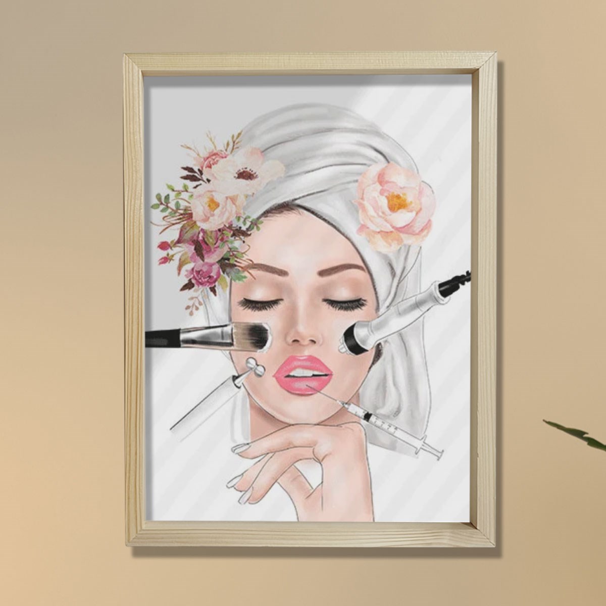 Yüz Bakımları Baskısı, Güzellik Posteri, Güzellik Salonu Dekoru